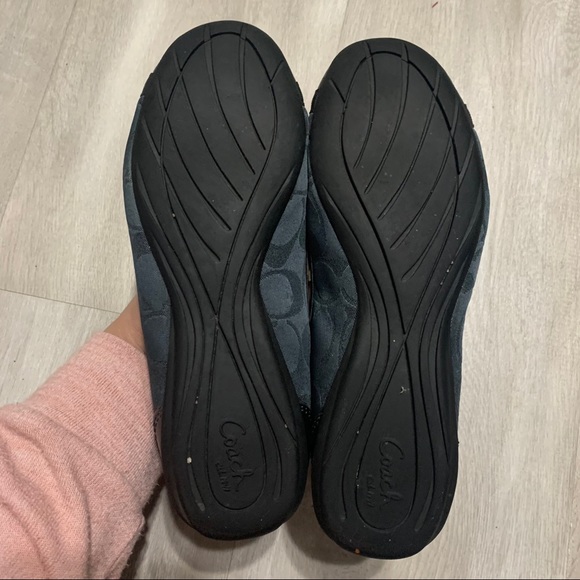 Coach Gray Blueish Metallic Round Toe Flats 5 1/2 - Picture 6 of 11